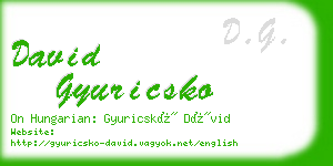 david gyuricsko business card